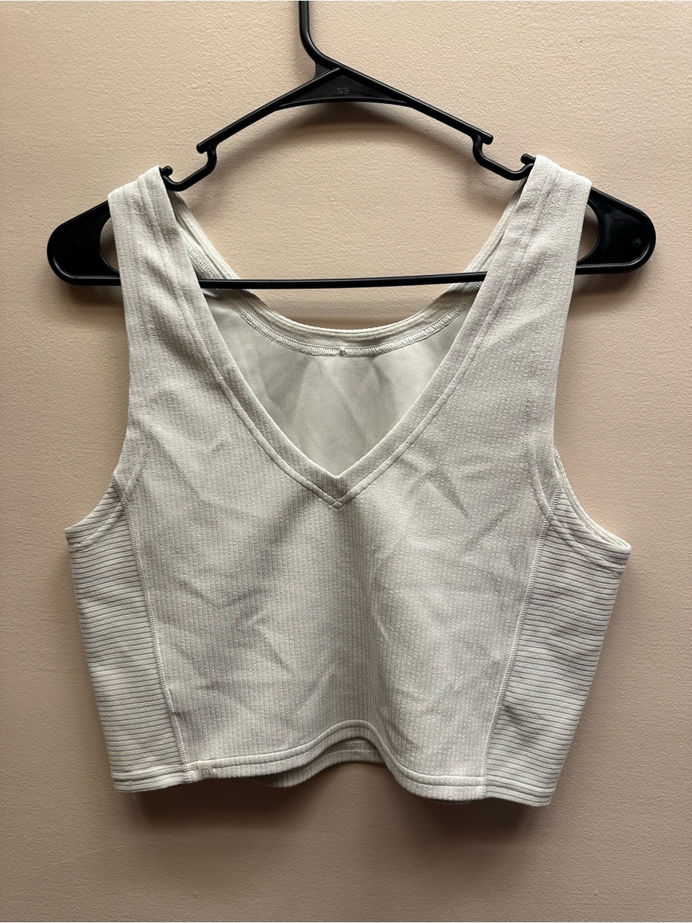 lululemon athletica Ribbed V-Neck Cropped Tank - White
